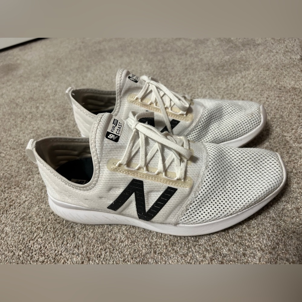 All White New Balance Casual Shoe